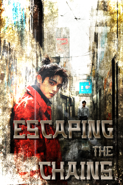 Cover art. A grungy and scraped image of a young man in a narrow alleyway.